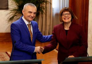 Serbian Parliament Speaker Maja Gojkovic met with all of Albania's top leaders, including her counterpart, Ilir Meta. 